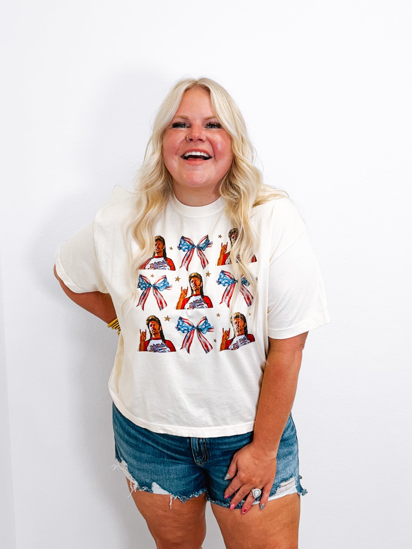 Joe Dirt | Crop Tee- Ivory