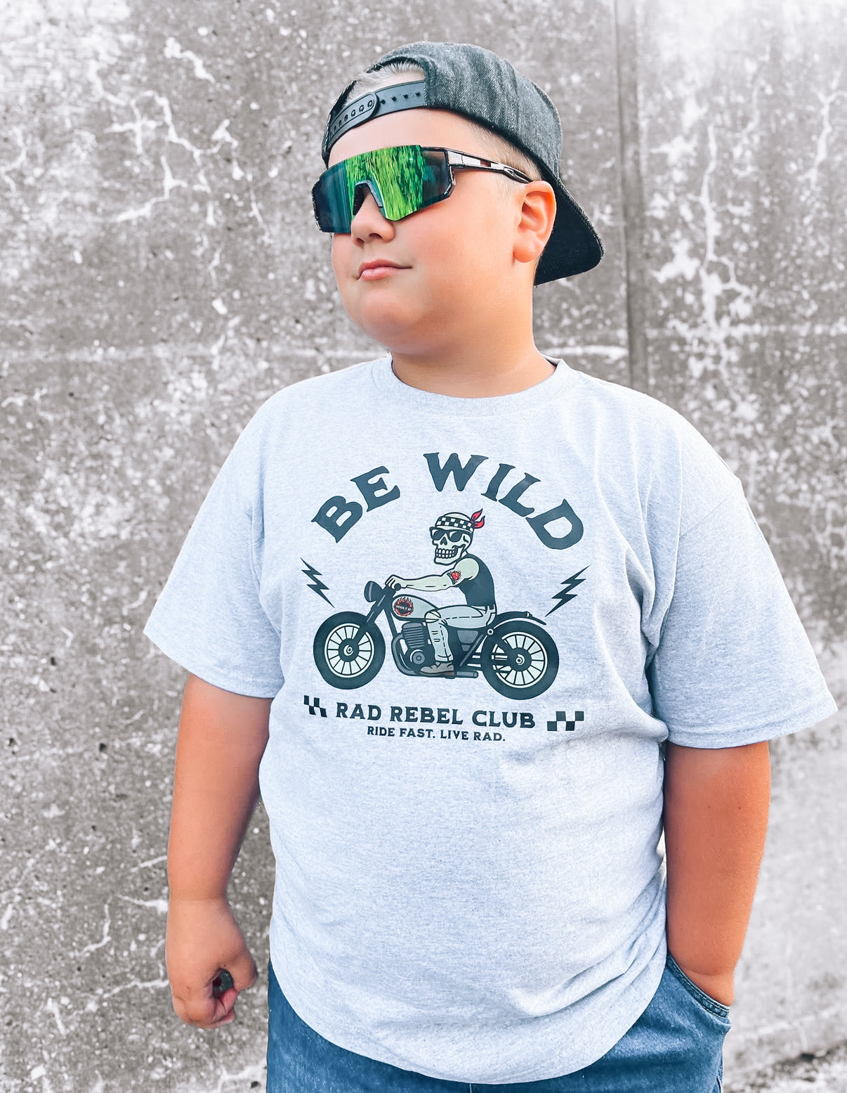 Be Wild | Heather Grey Graphic T-shirt