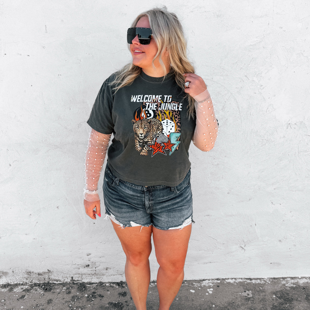 Welcome to the Jungle | Comfort Color Crop Tee- Pepper