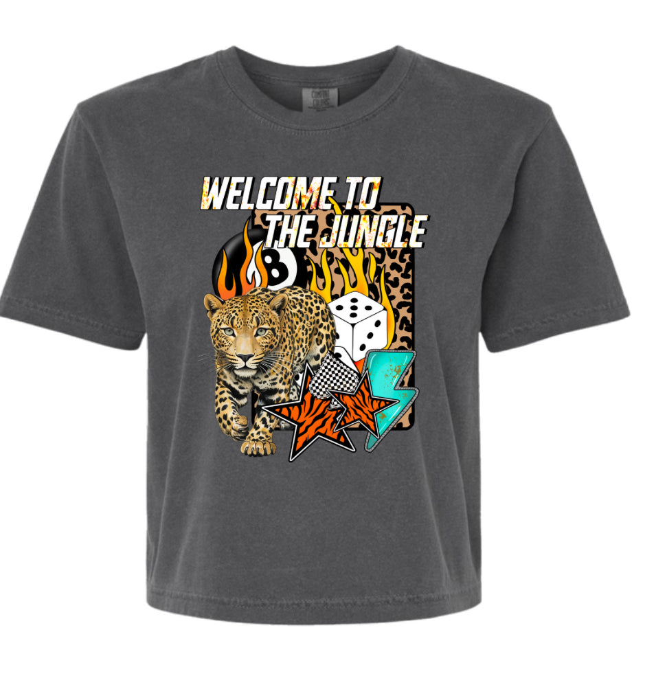 Welcome to the Jungle | Comfort Color Crop Tee- Pepper