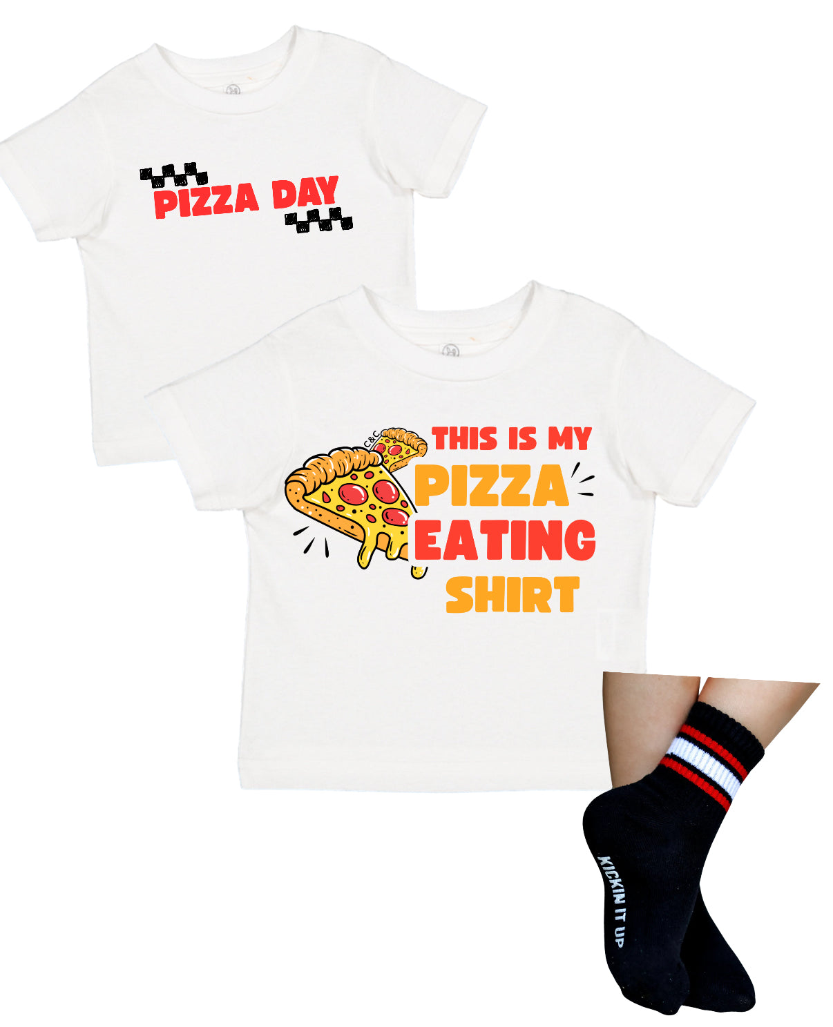 Pizza Day | White Graphic T-shirt