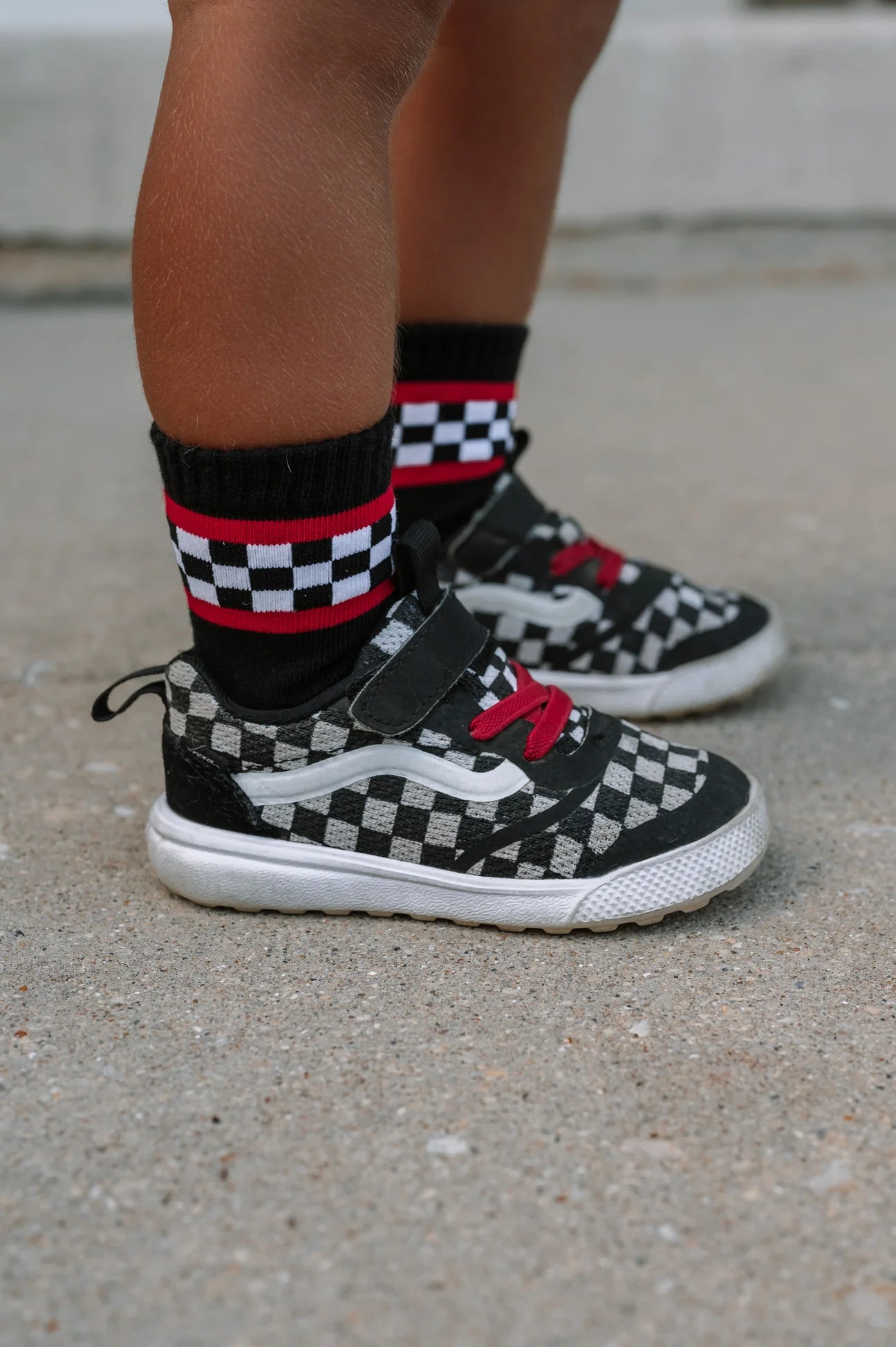Red Stripe & Checker | Socks*
