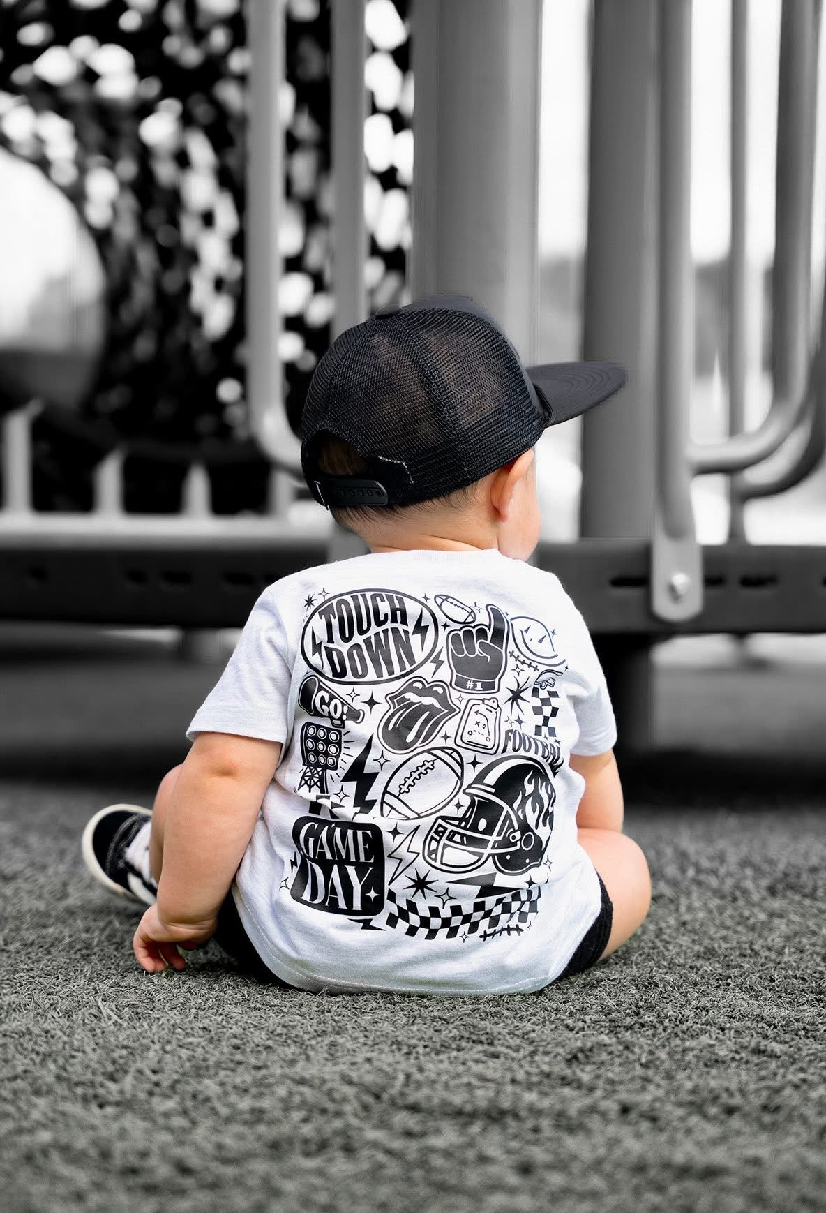 Football Elements| Ash Grey Graphic T-Shirt