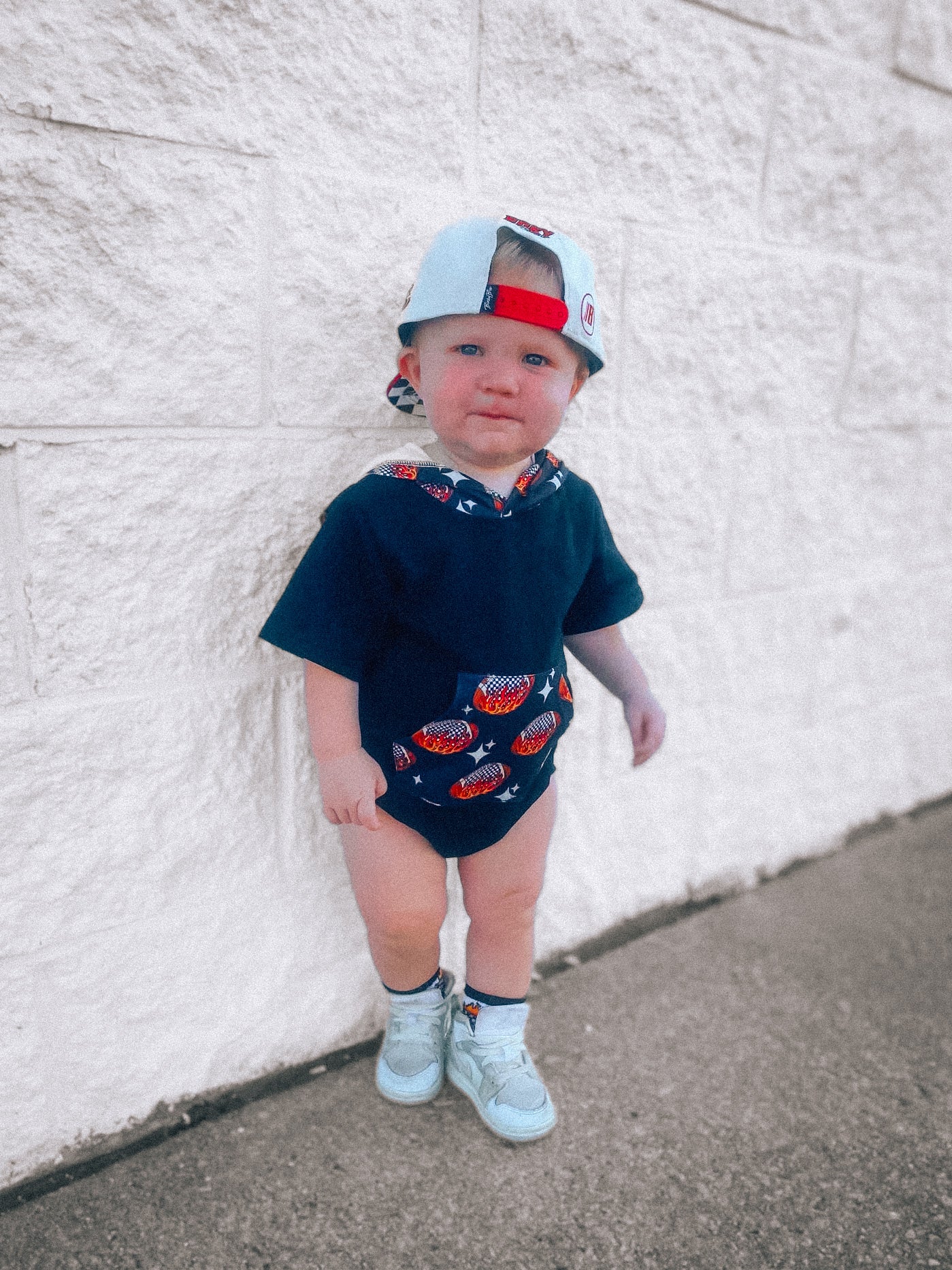 Flame and Football | Bubble Romper