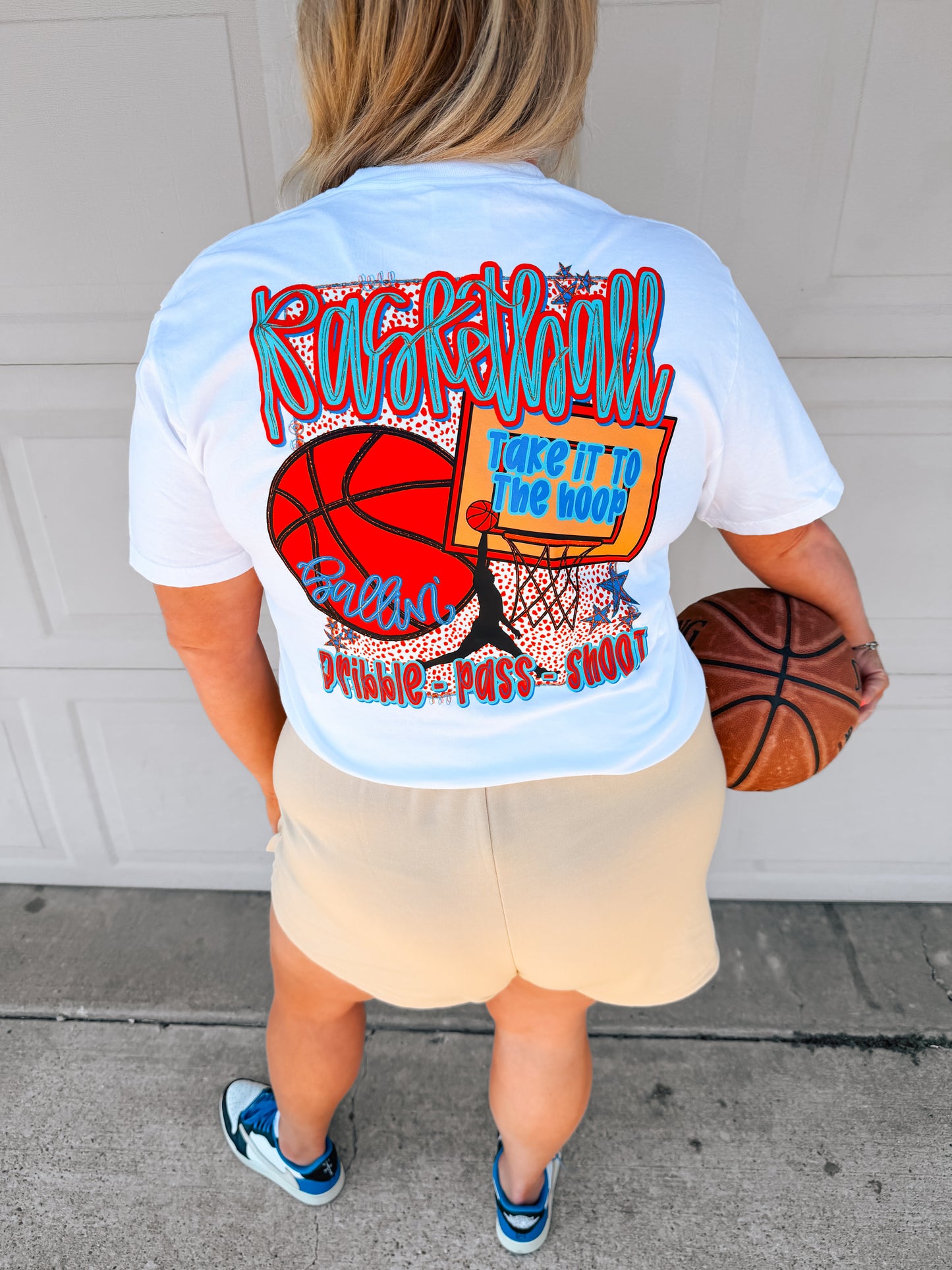 Take It to The Hoop | Comfort Color Tee- White