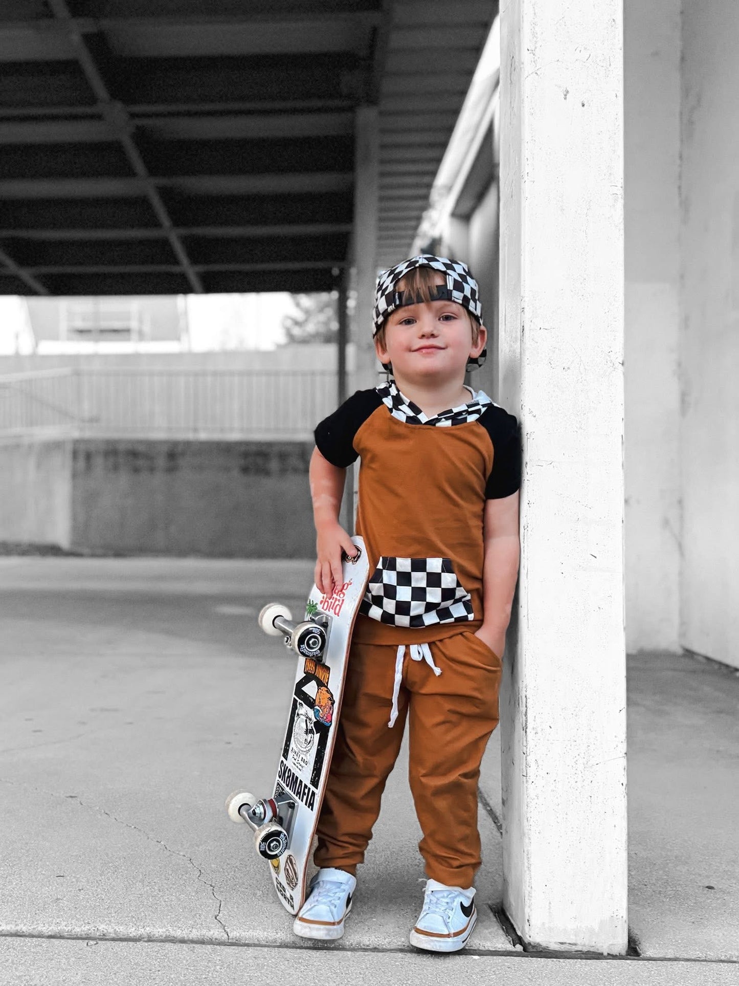 Bringing the Fall Vibes | Camel & Check Two Piece Set