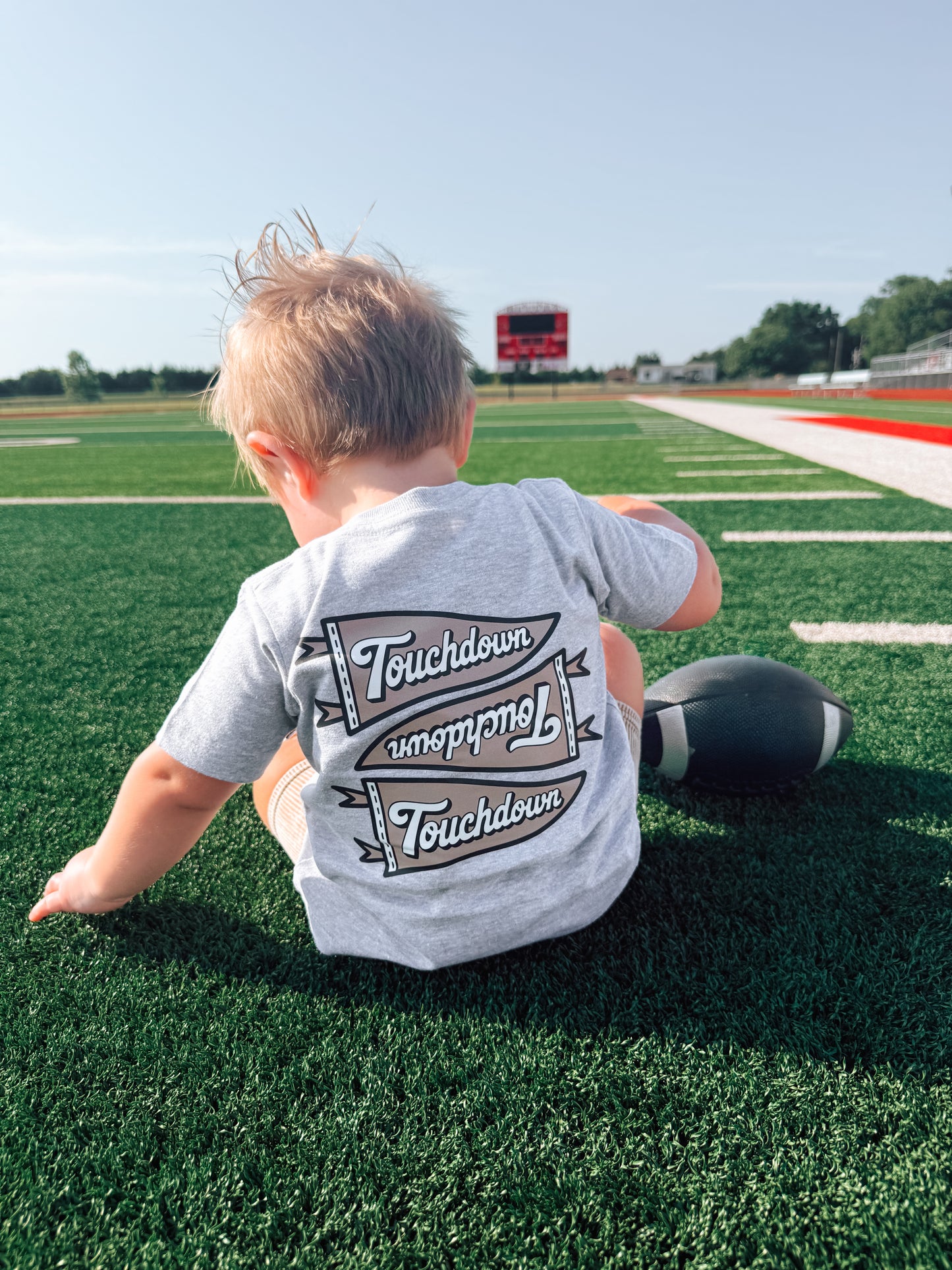 Football Flags| Heather Grey Graphic T-Shirt