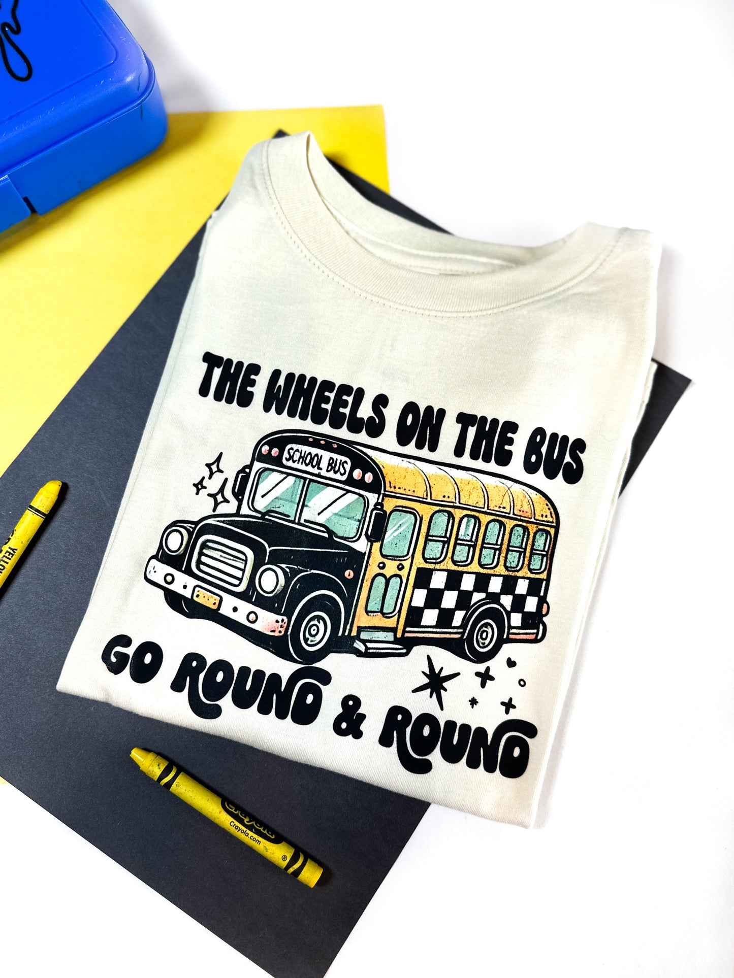 On The Bus | Neutral Graphic T-Shirt