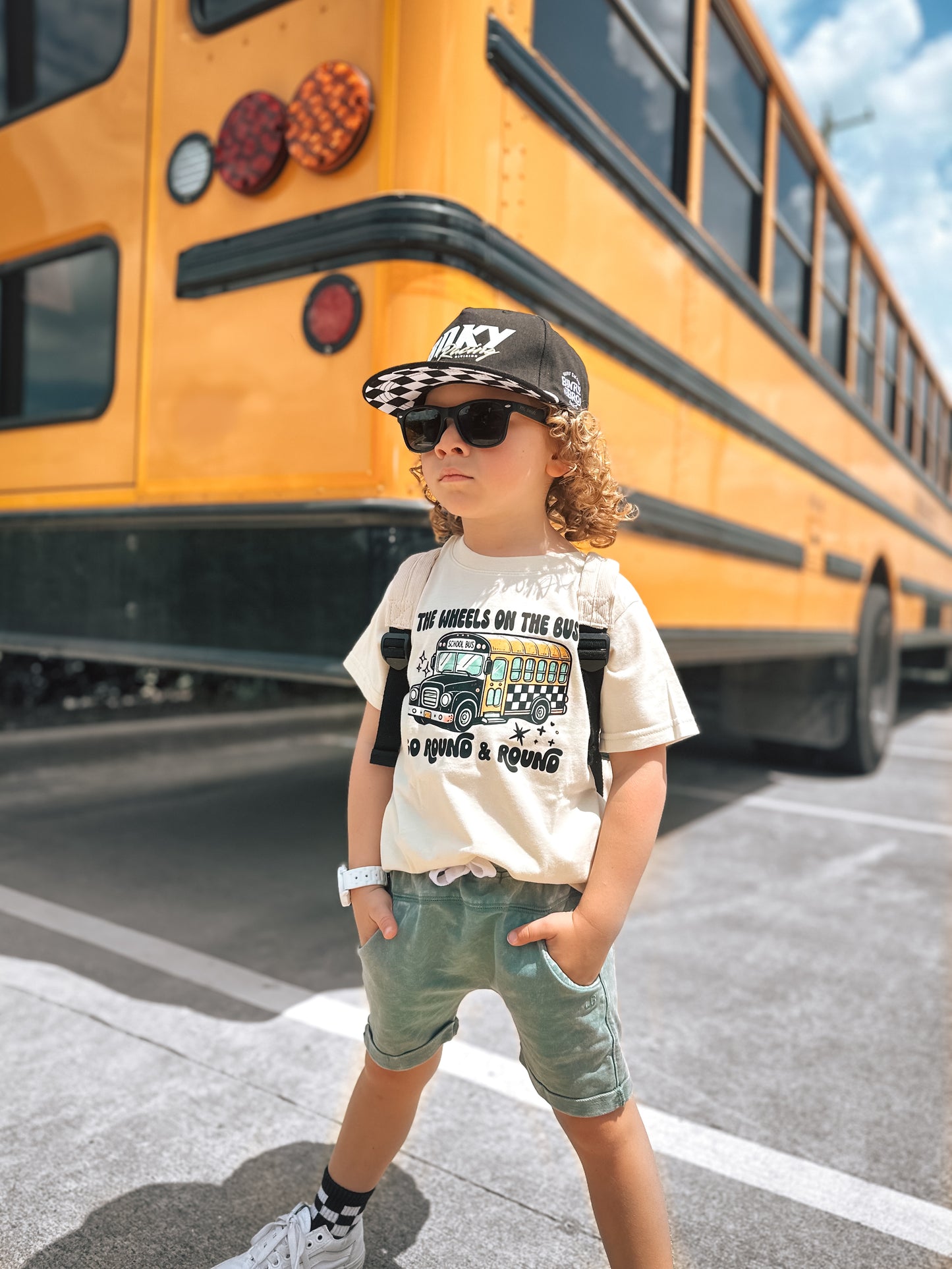 On The Bus | Neutral Graphic T-Shirt