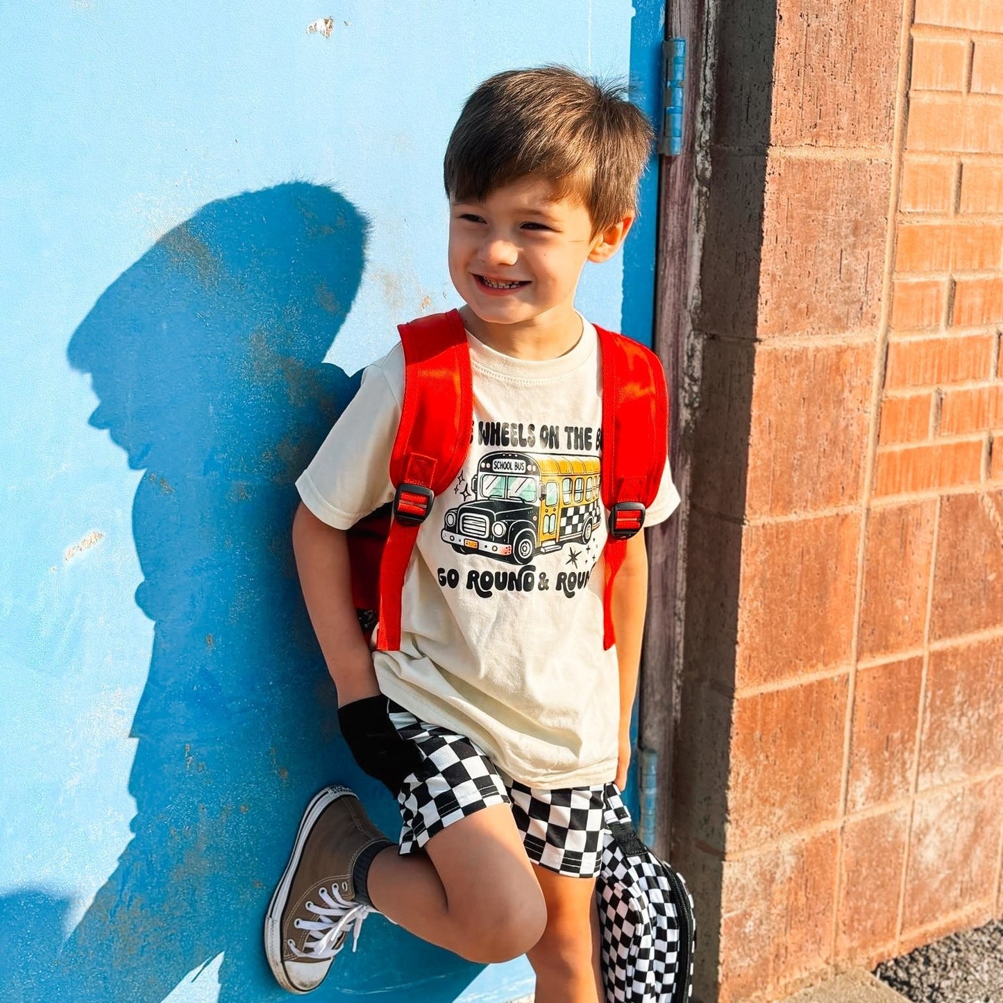 On The Bus | Neutral Graphic T-Shirt