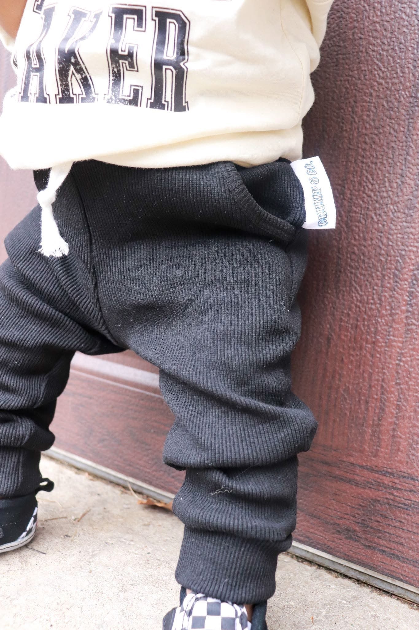 Basic Guy | Black Ribbed French Terry Jogger*