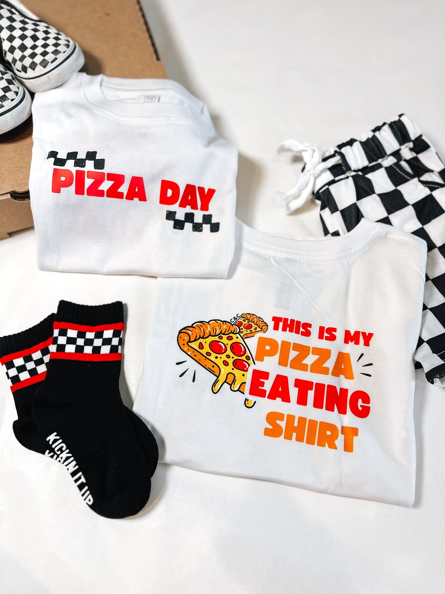 Pizza Day | White Graphic T-shirt