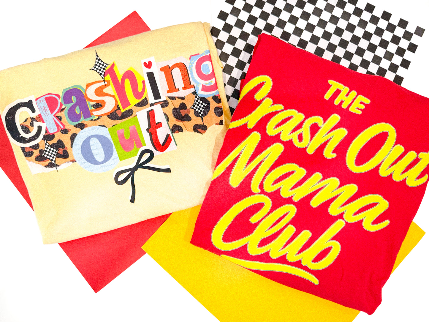 Crash Out Mama Club | Comfort Color Tee- Red