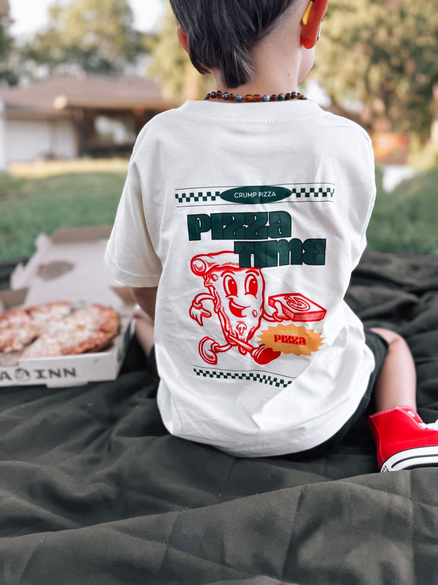 Pizza Time | Ivory Graphic T-shirt