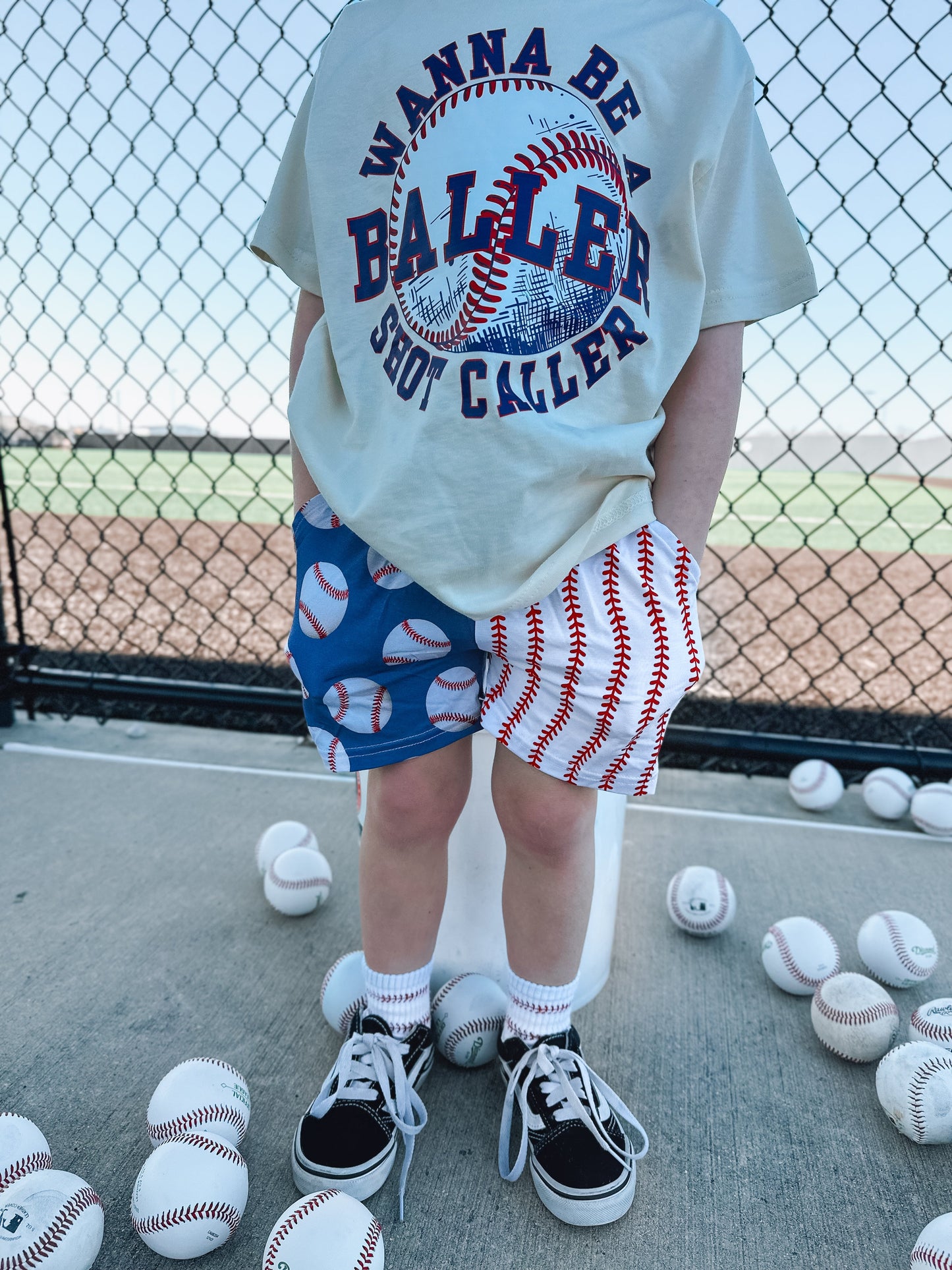 Mix Match Ballpark | Bamboo Tie Shorts*