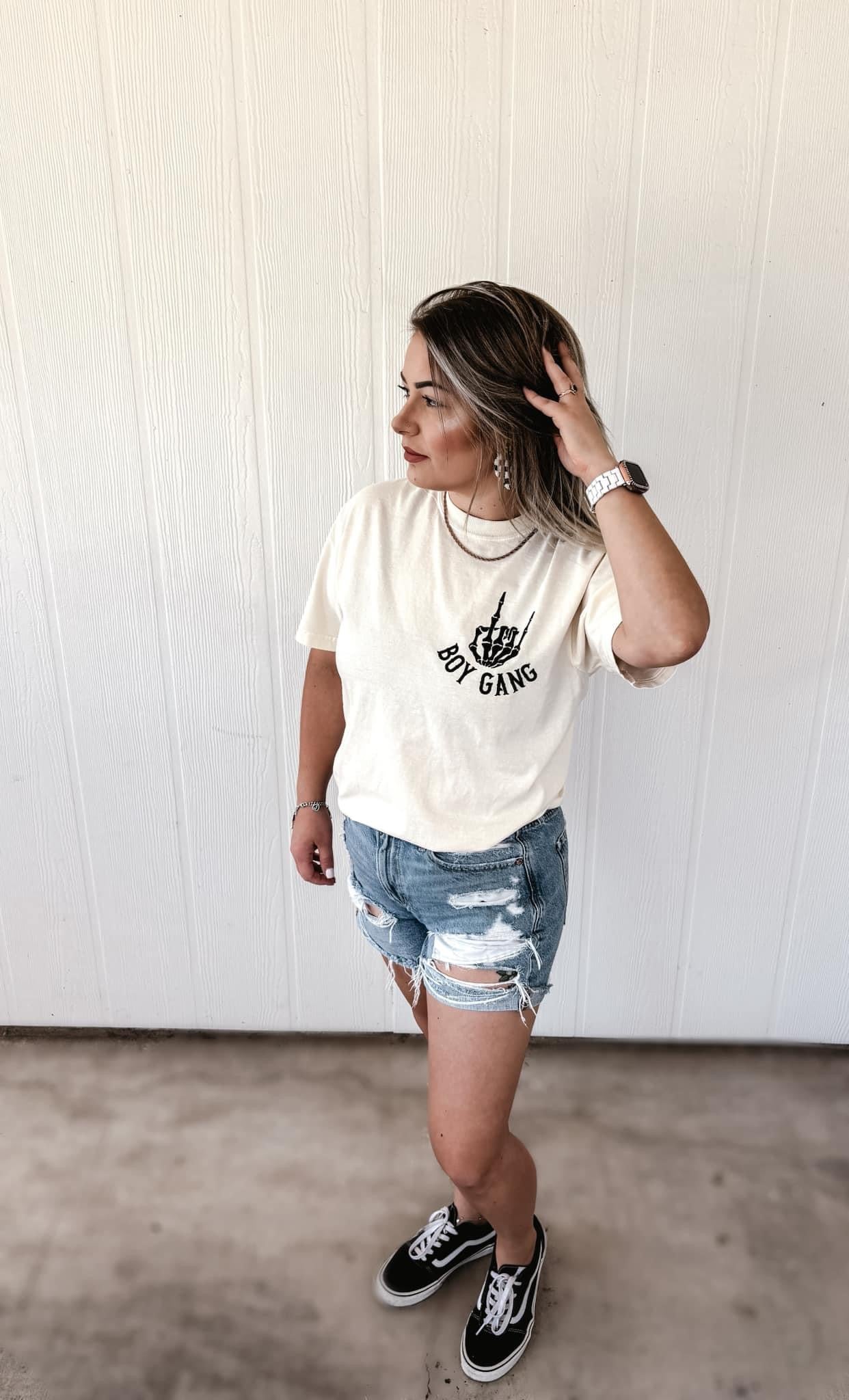 Run A Boy Gang | Comfort Color Tee- Ivory