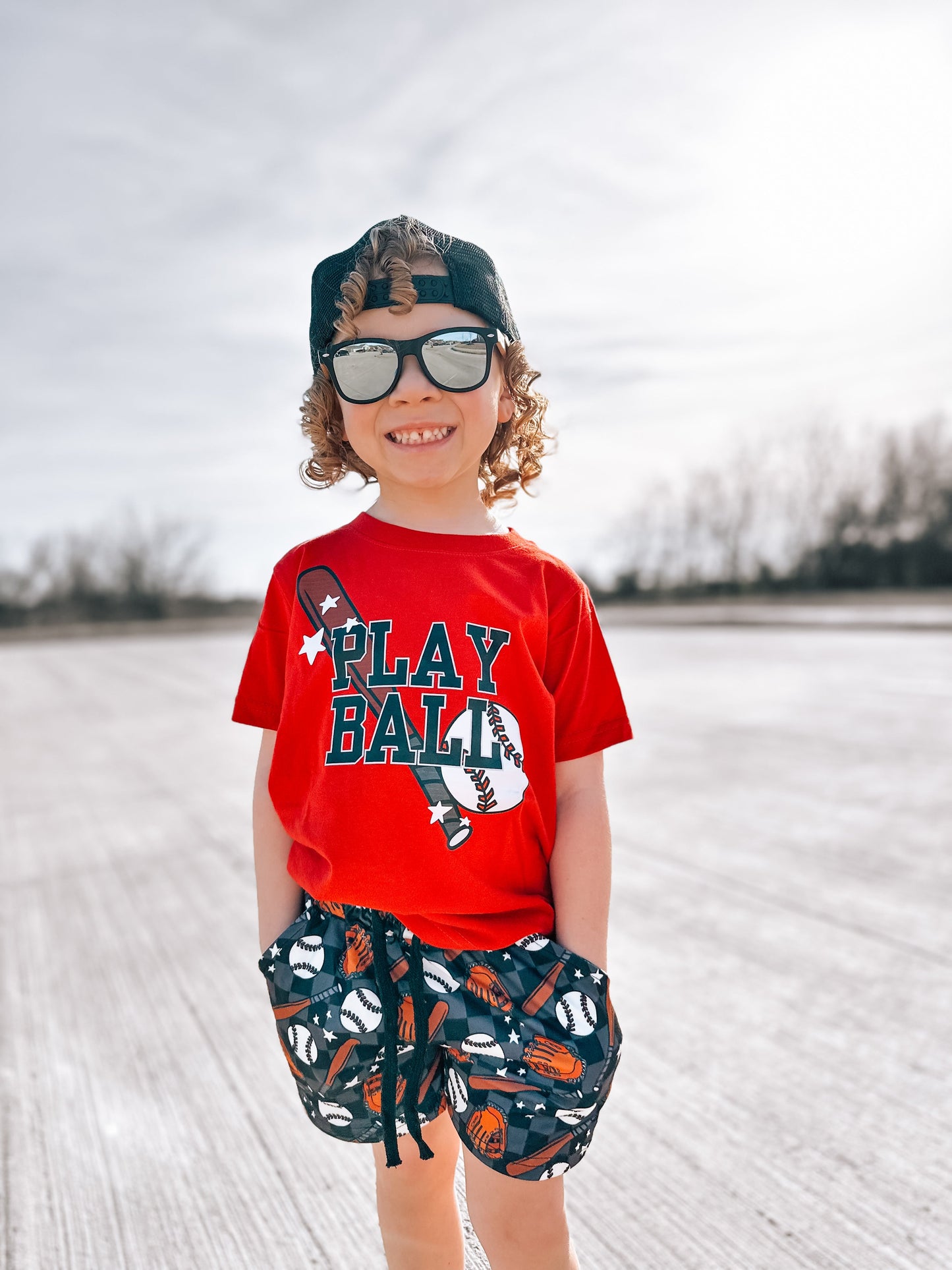 Play Ball | Red Graphic T-shirt
