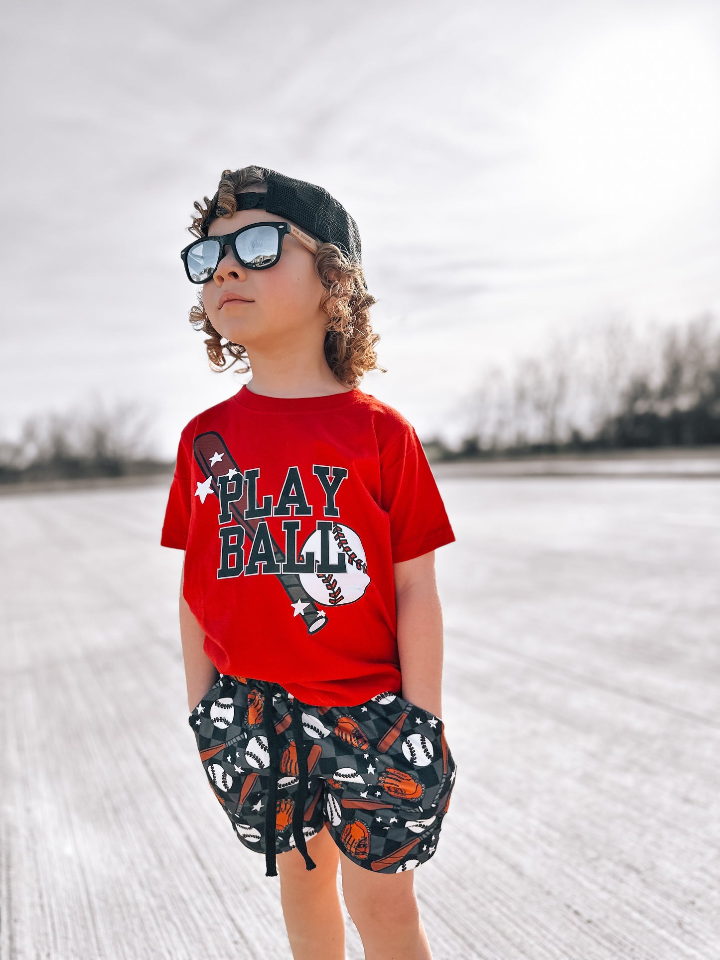 Play Ball | Red Graphic T-shirt