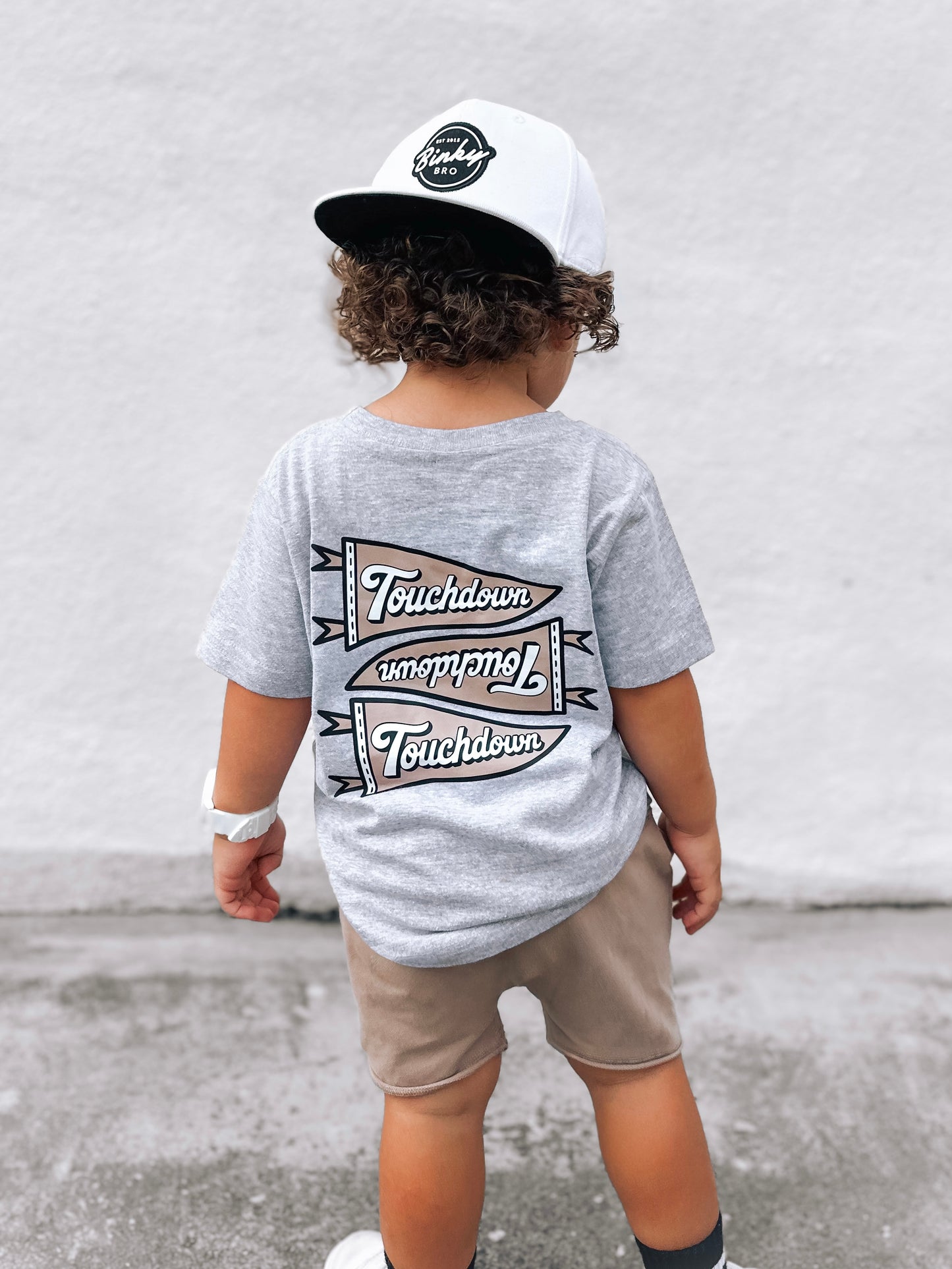 Football Flags| Heather Grey Graphic T-Shirt