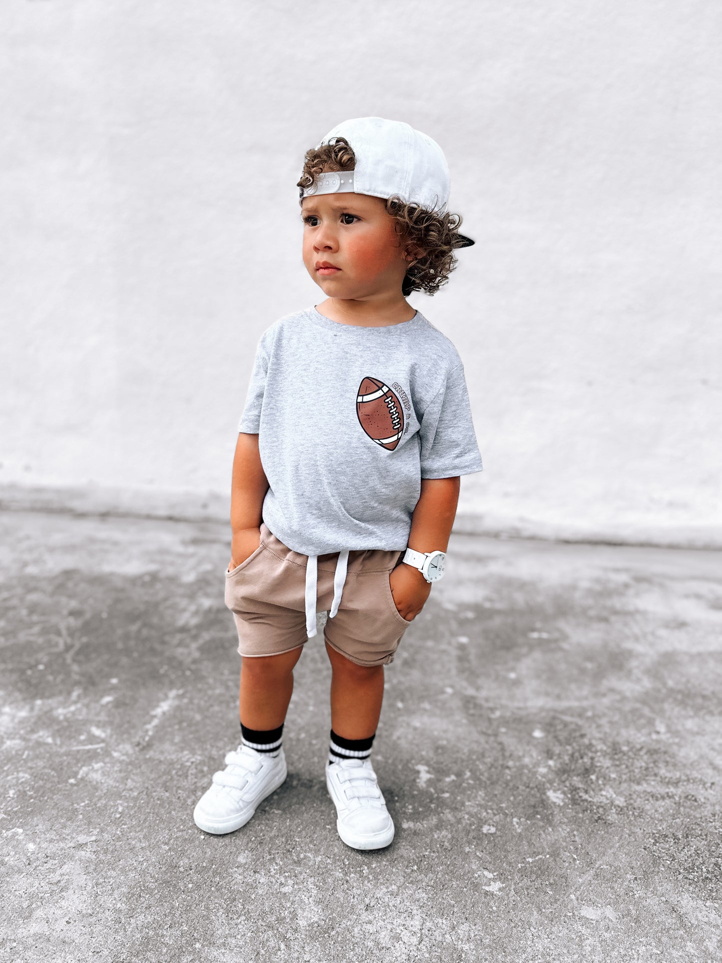 Football Flags| Heather Grey Graphic T-Shirt