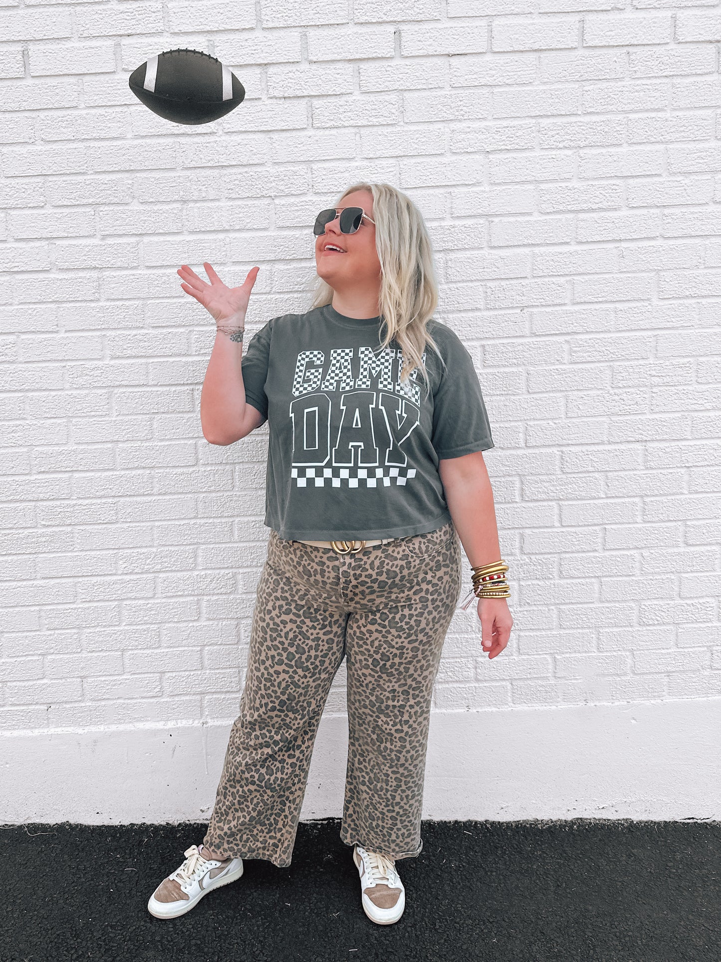 Game Day | Comfort Color Crop Tee- Pepper