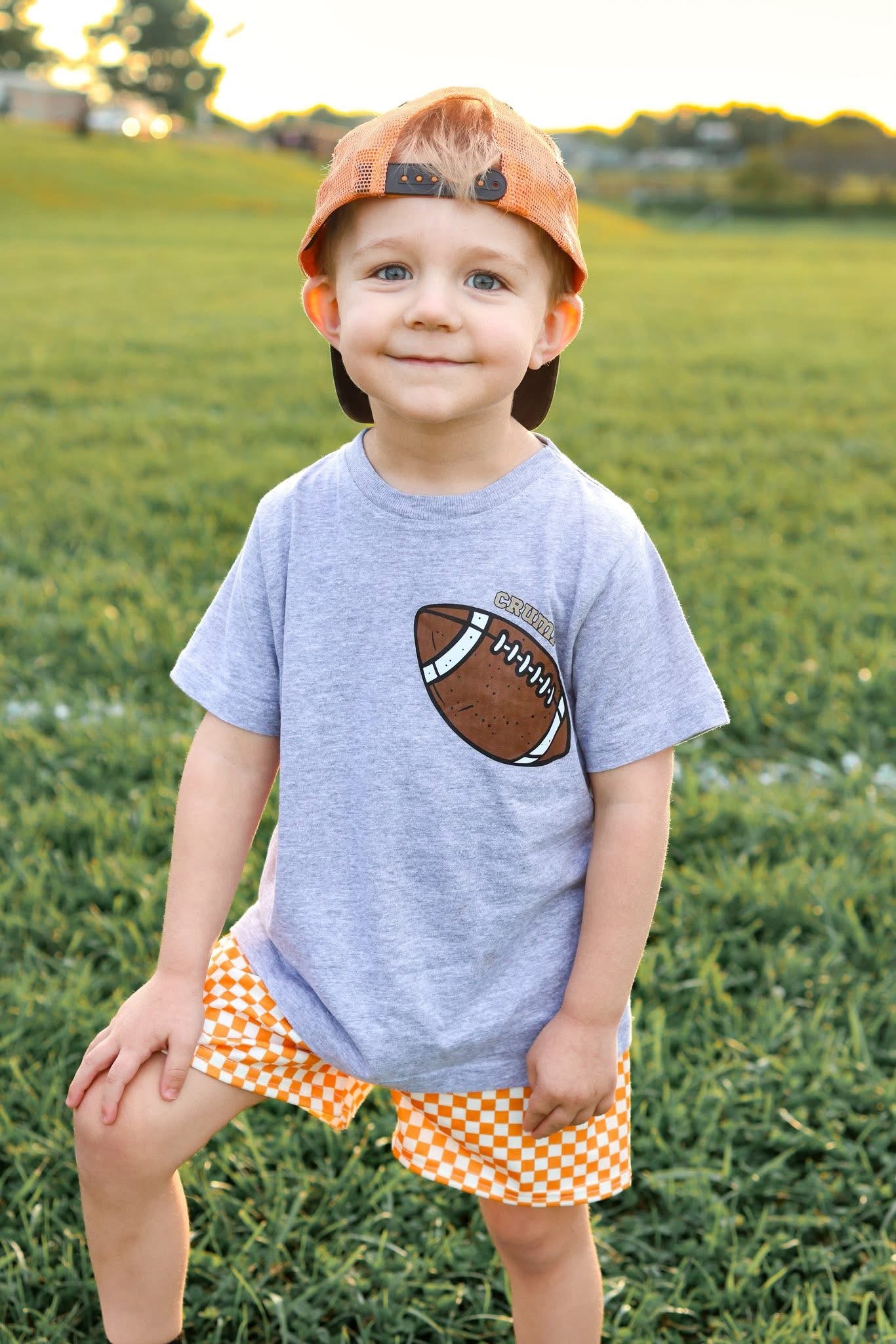 Football Flags| Heather Grey Graphic T-Shirt