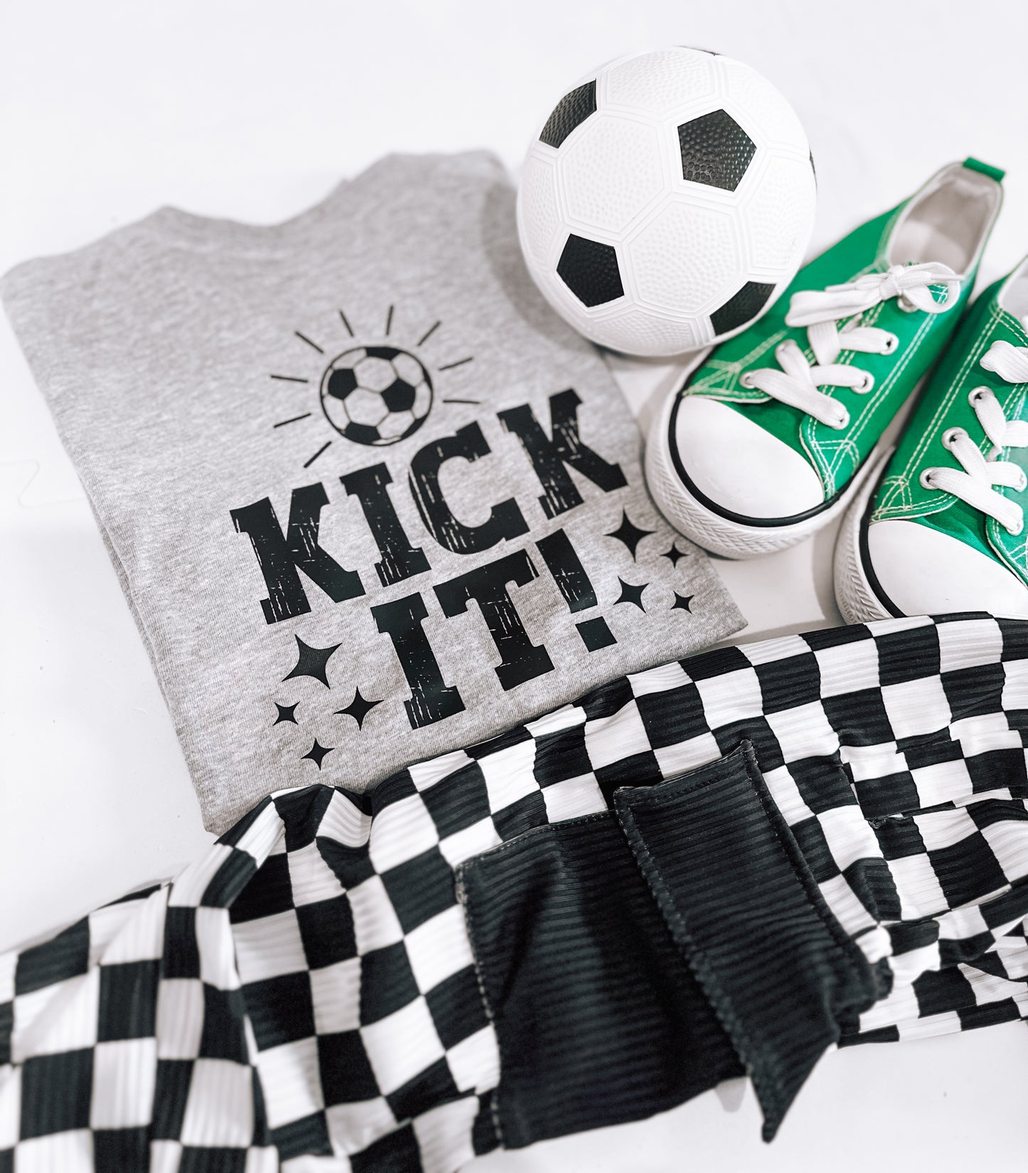 Kick It | Heather Grey Graphic T-Shirt