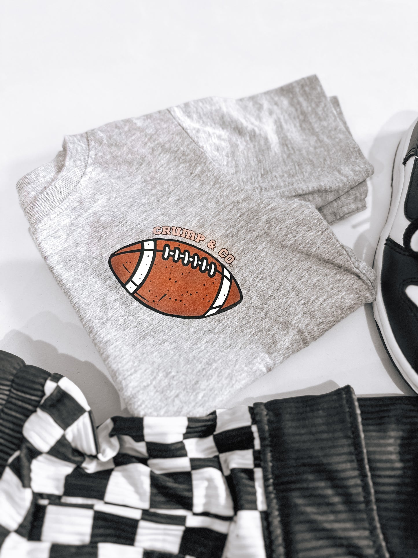 Football Flags| Heather Grey Graphic T-Shirt