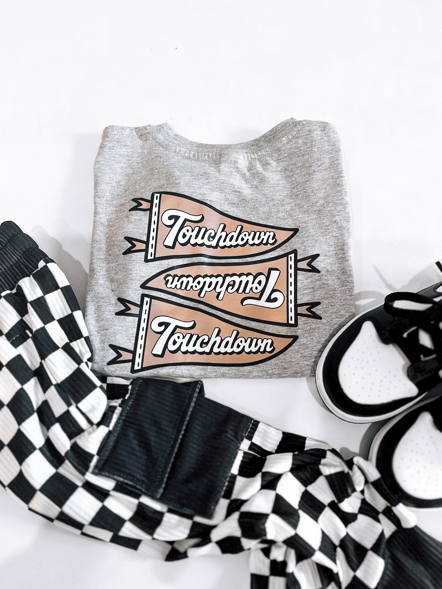 Football Flags| Heather Grey Graphic T-Shirt