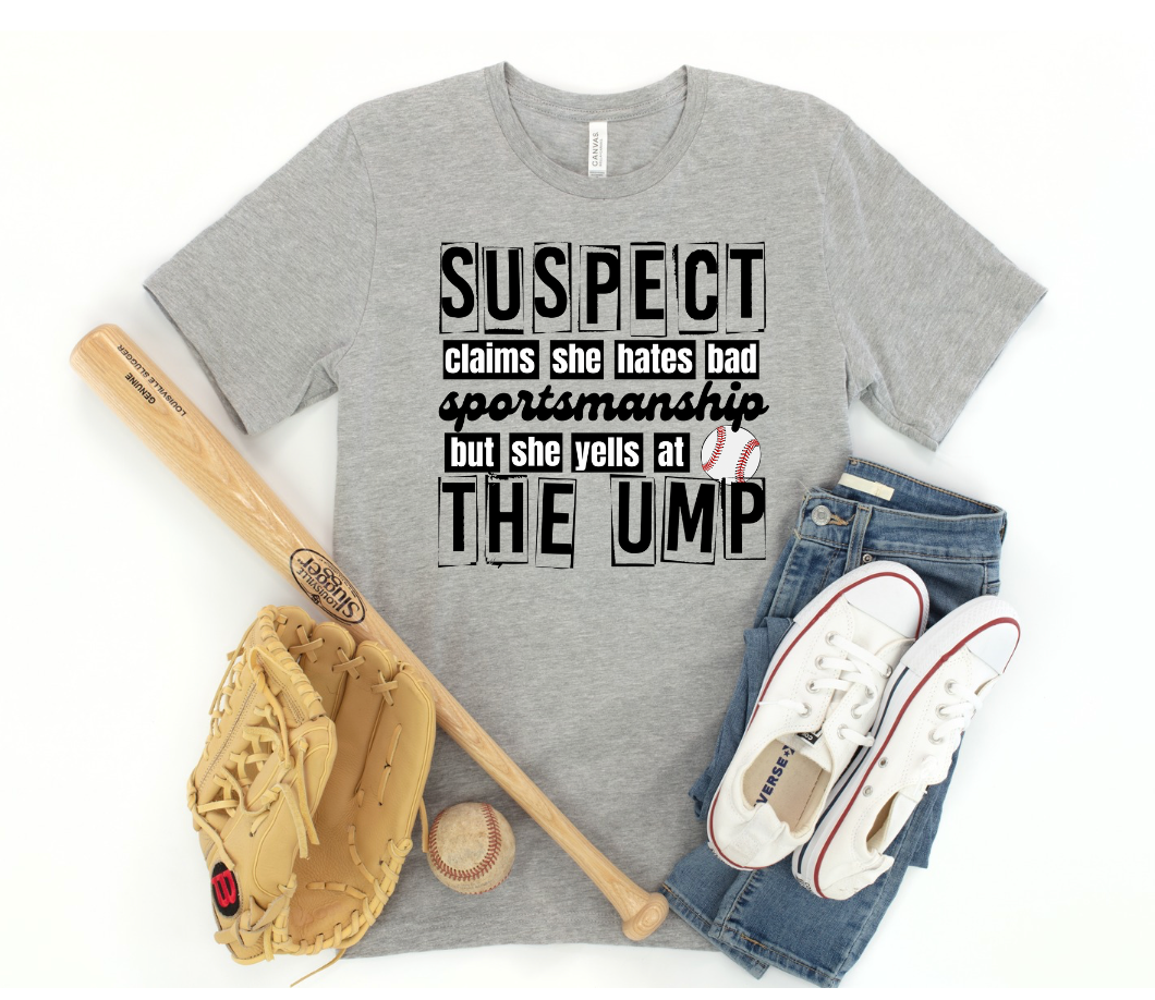 Yells At the Ump | Bella Canvas T-Shirt- Heather Grey