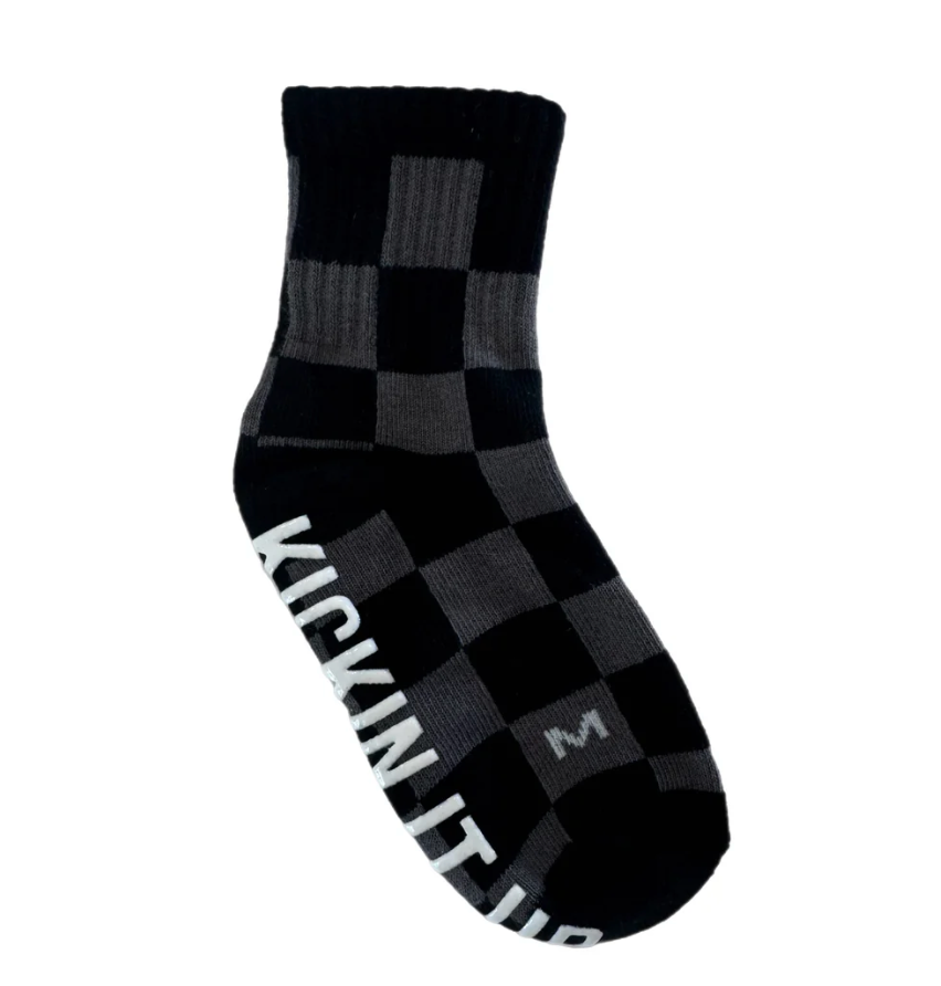 Black + Grey Checker | Socks*