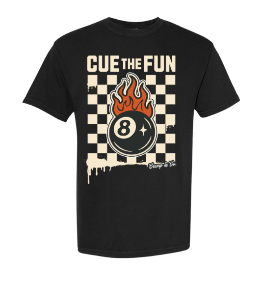 Cue The Fun | Black Graphic T-shirt