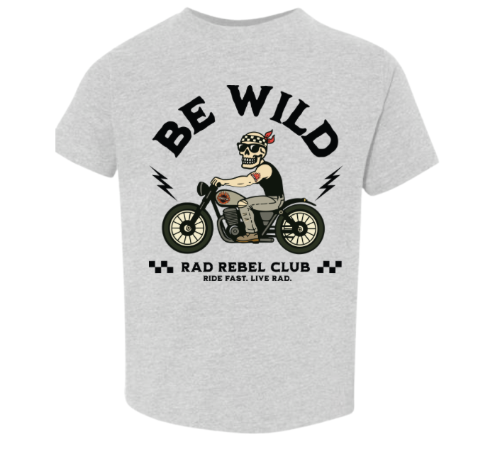 Be Wild | Heather Grey Graphic T-shirt