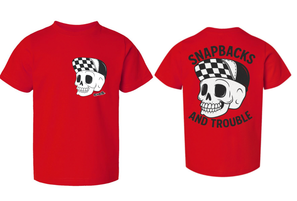 Snapbacks & Trouble | Red Graphic T-Shirt