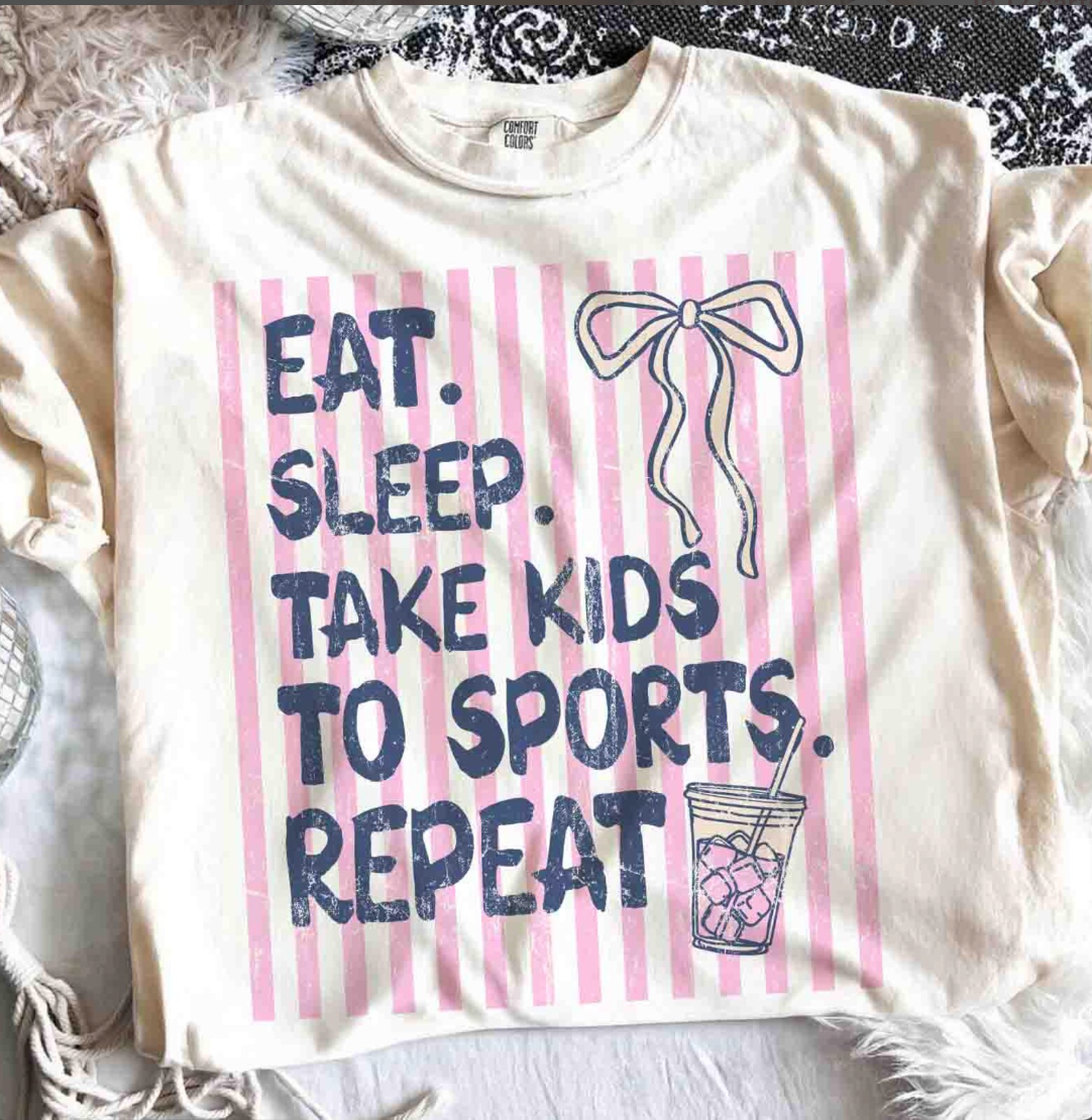 Take Kids To Sports | Comfort Color Tee- Ivory
