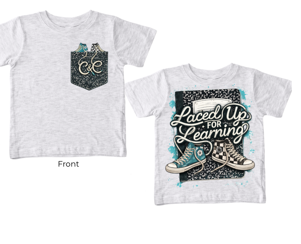 Laced Up For Learning | Ash Grahpic T-Shirt