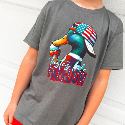 Taste Like Freedom | Dark Grey Graphic T-Shirt