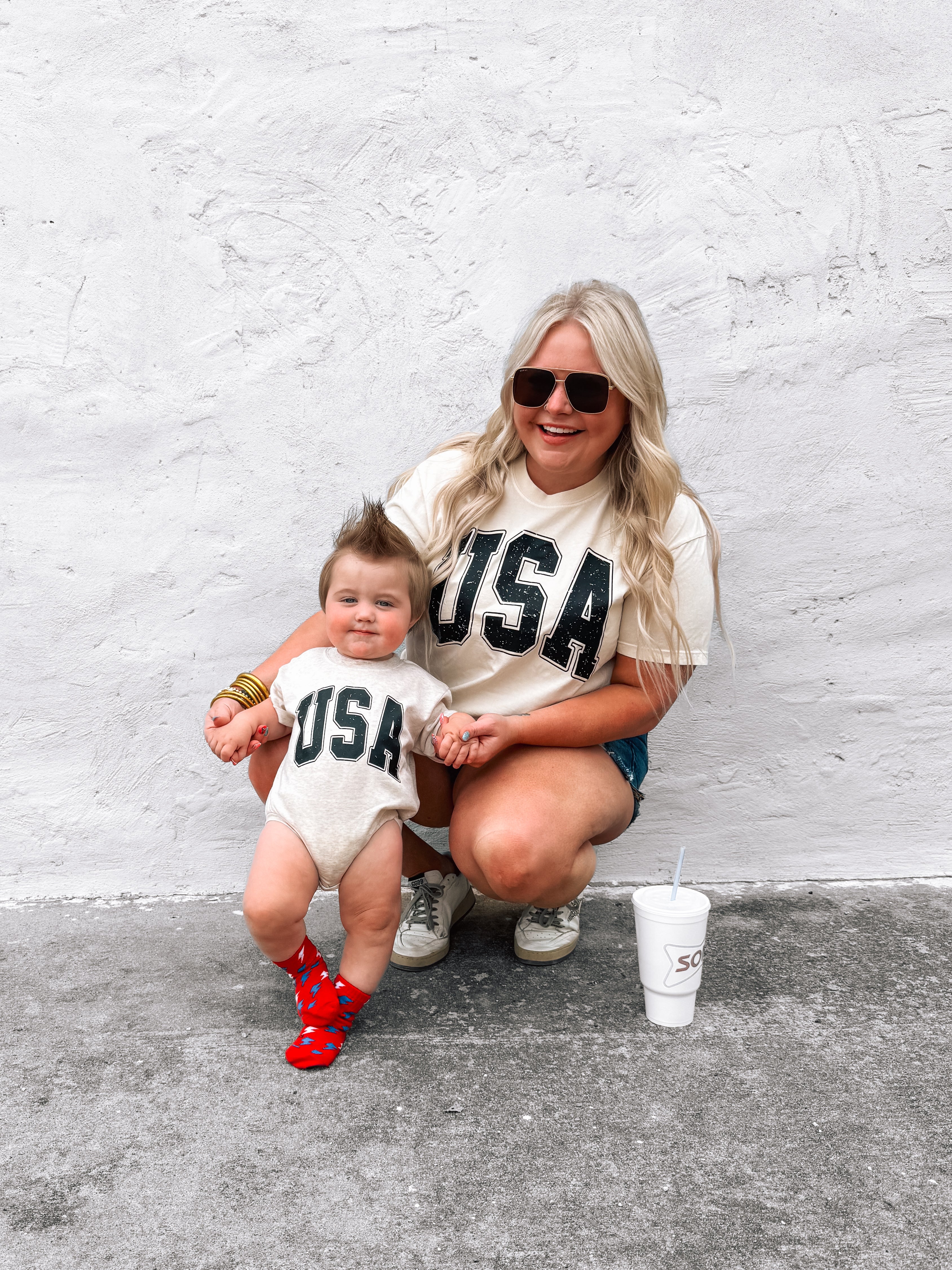 USA | Comfort Color Crop Tee- Ivory