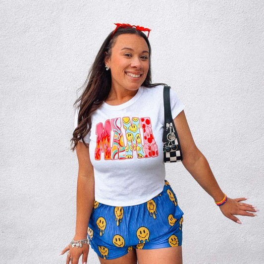 Retro Mama | Bella Canvas Baby Tee White