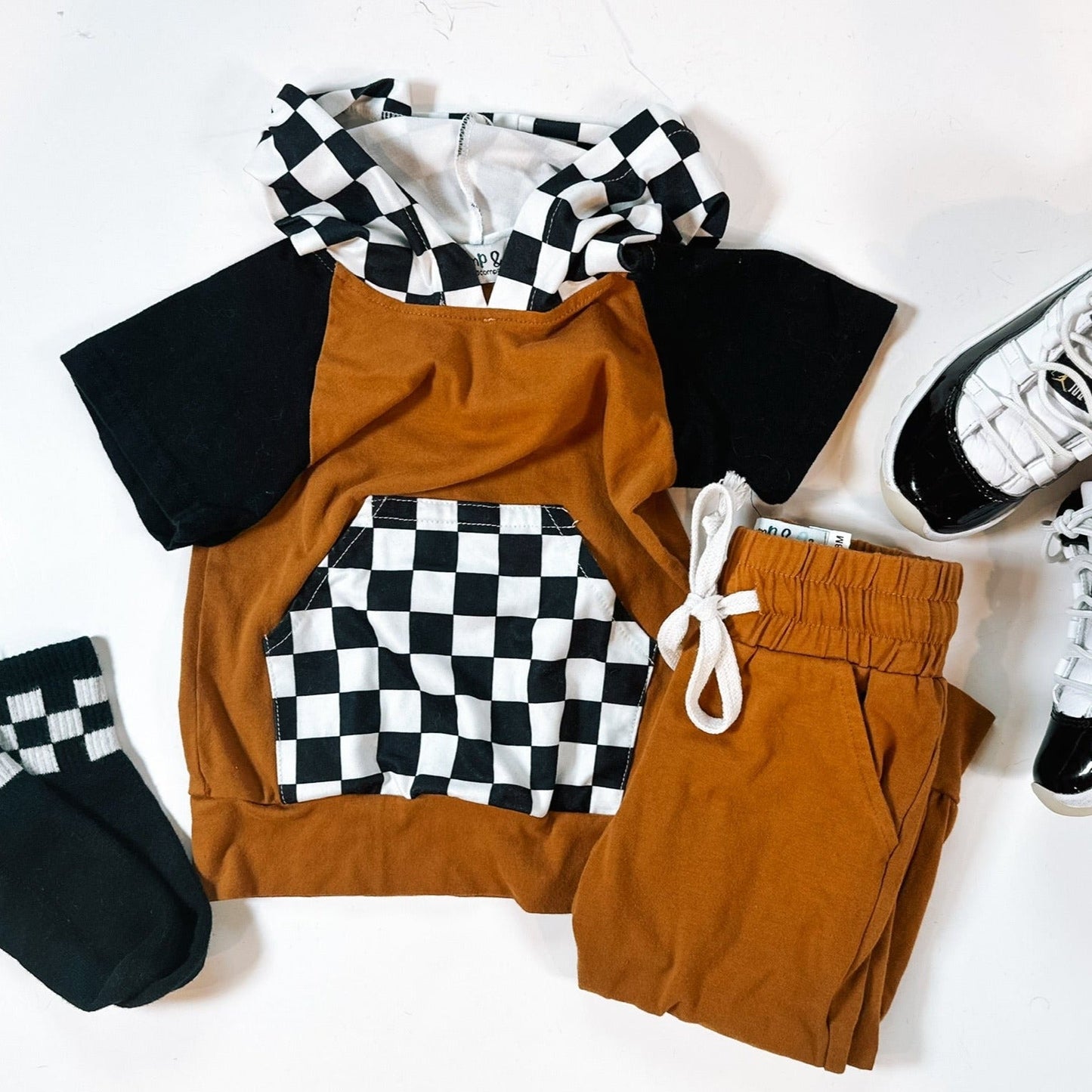Bringing the Fall Vibes | Camel & Check Two Piece Set