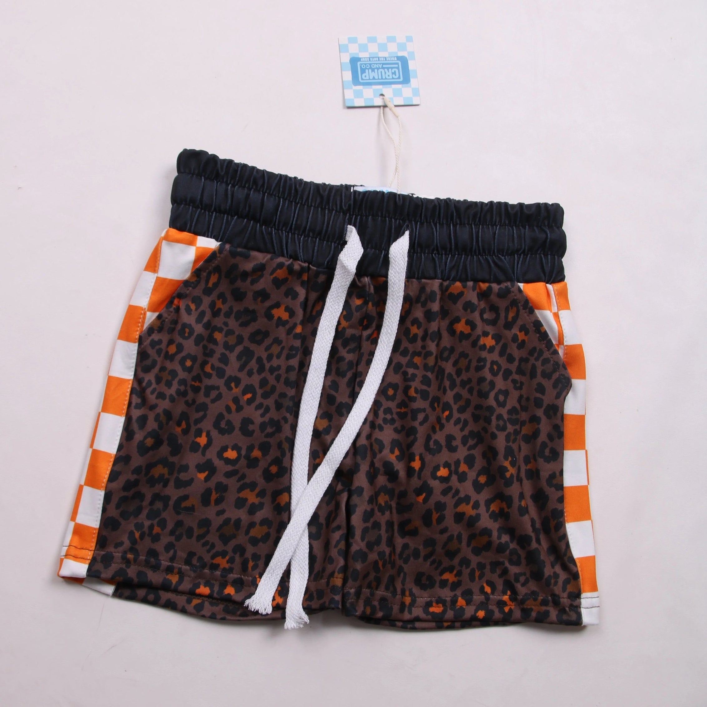 Wild Summer | Orange & Cheetah Tie Shorts