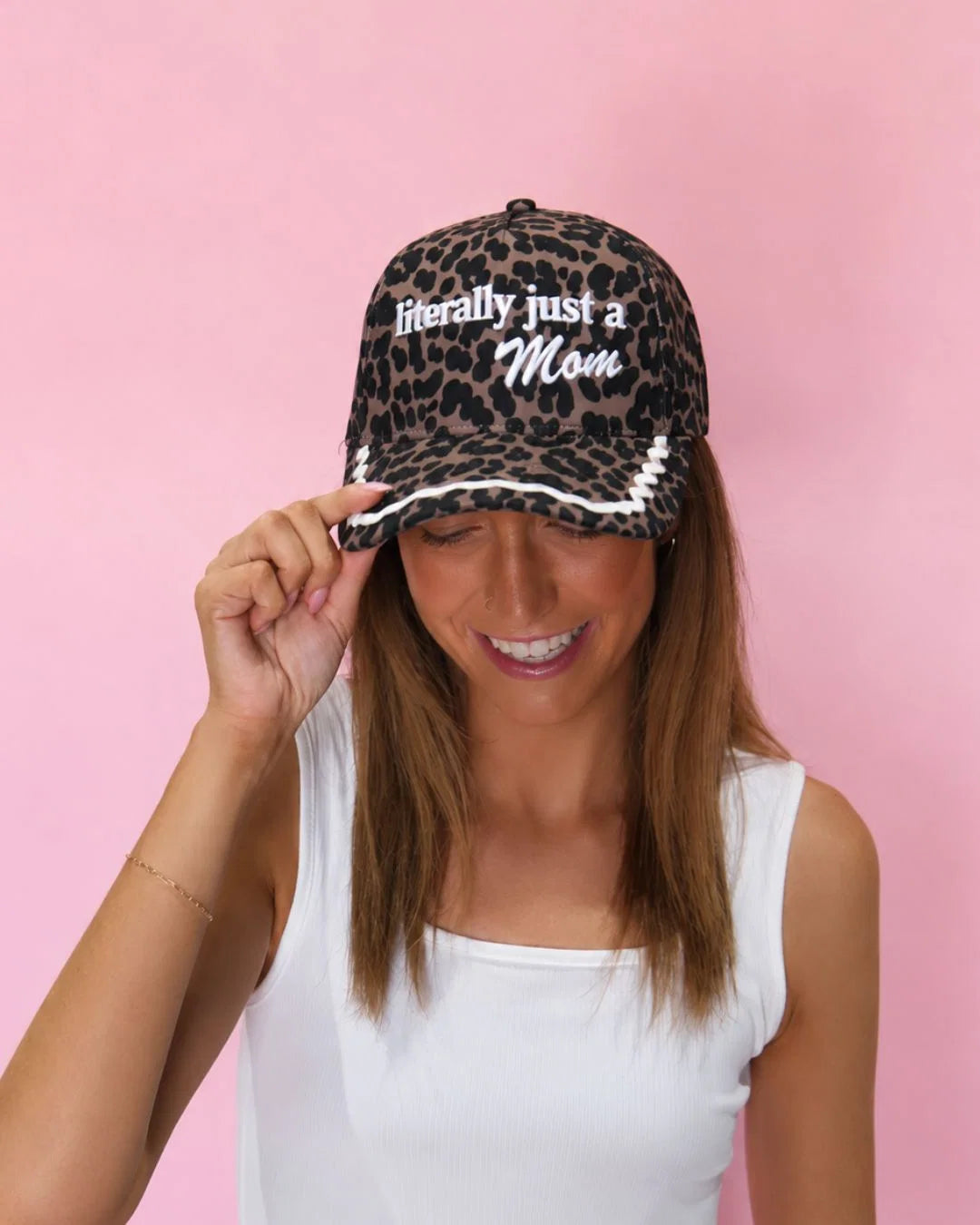 Just A Mom Puff Embroidery Hat