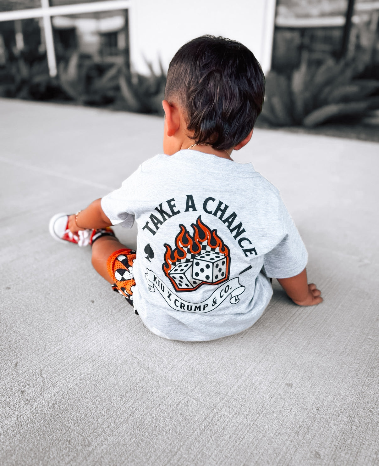 Take A Chance | Heather Grey Graphic T-shirt