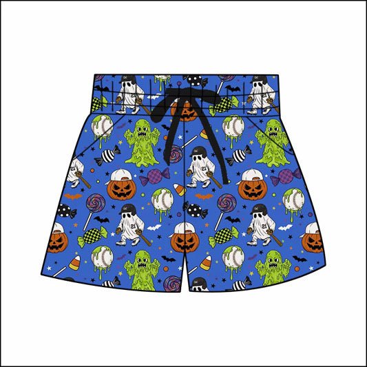 PREORDER BASEBALL MONSTER MASH | BLUE FRENCH TERRY SHORTS