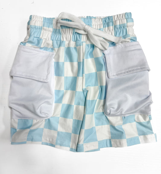 Blue Vibe | Cargo Tie Shorts