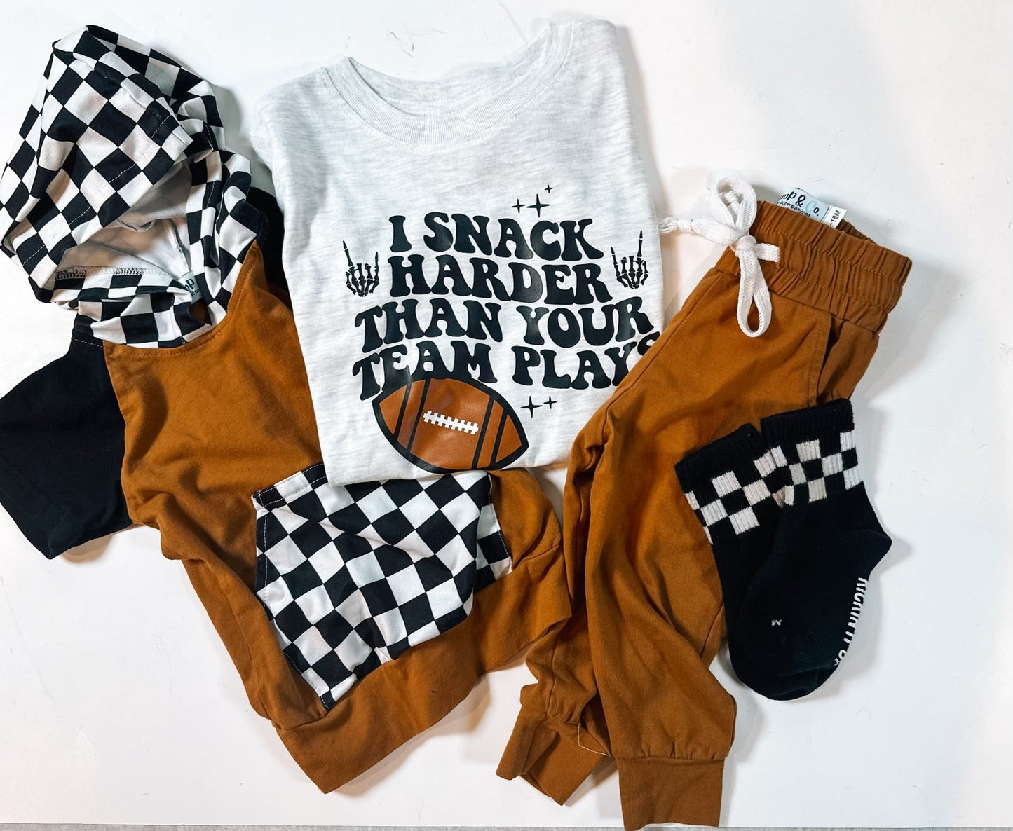 Bringing the Fall Vibes | Camel & Check Two Piece Set