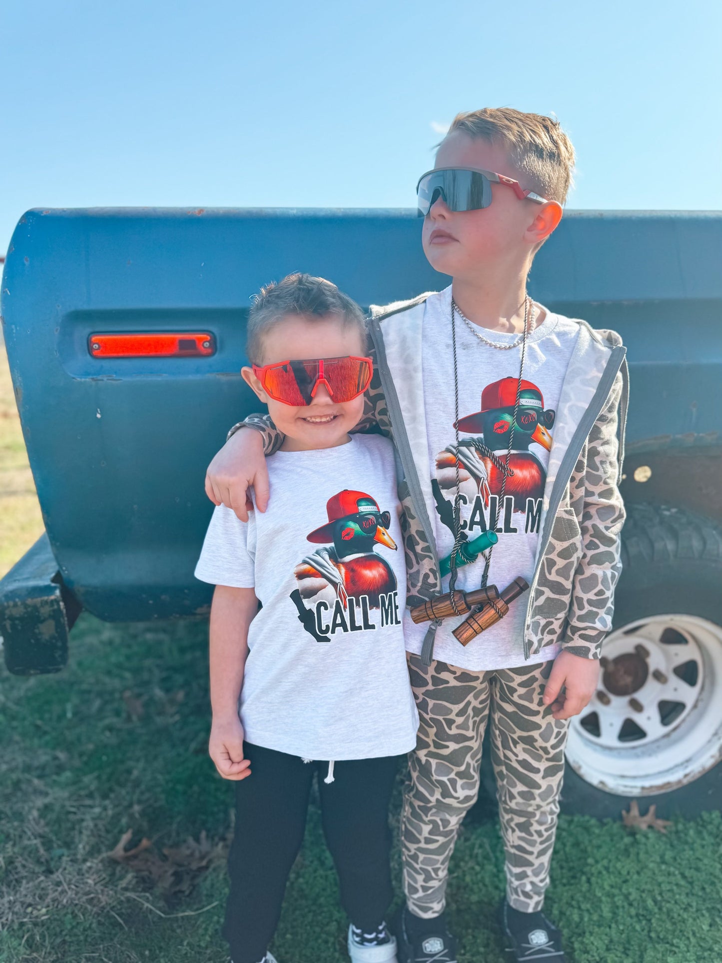 Call Me | Grey Graphic T-shirt