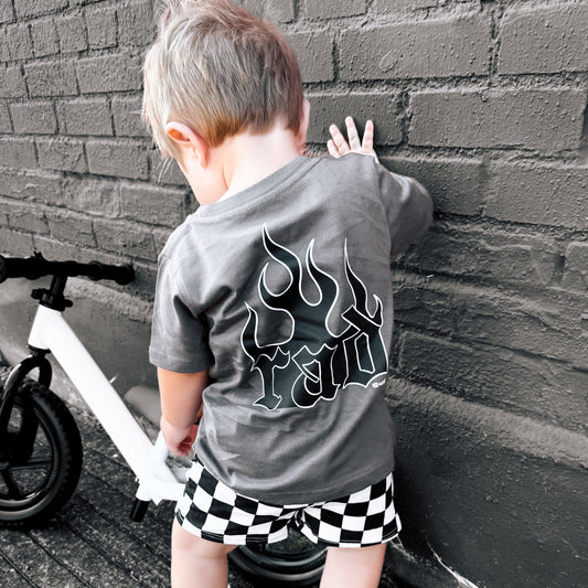 Rad Flame | Charcoal Graphic T-Shirt
