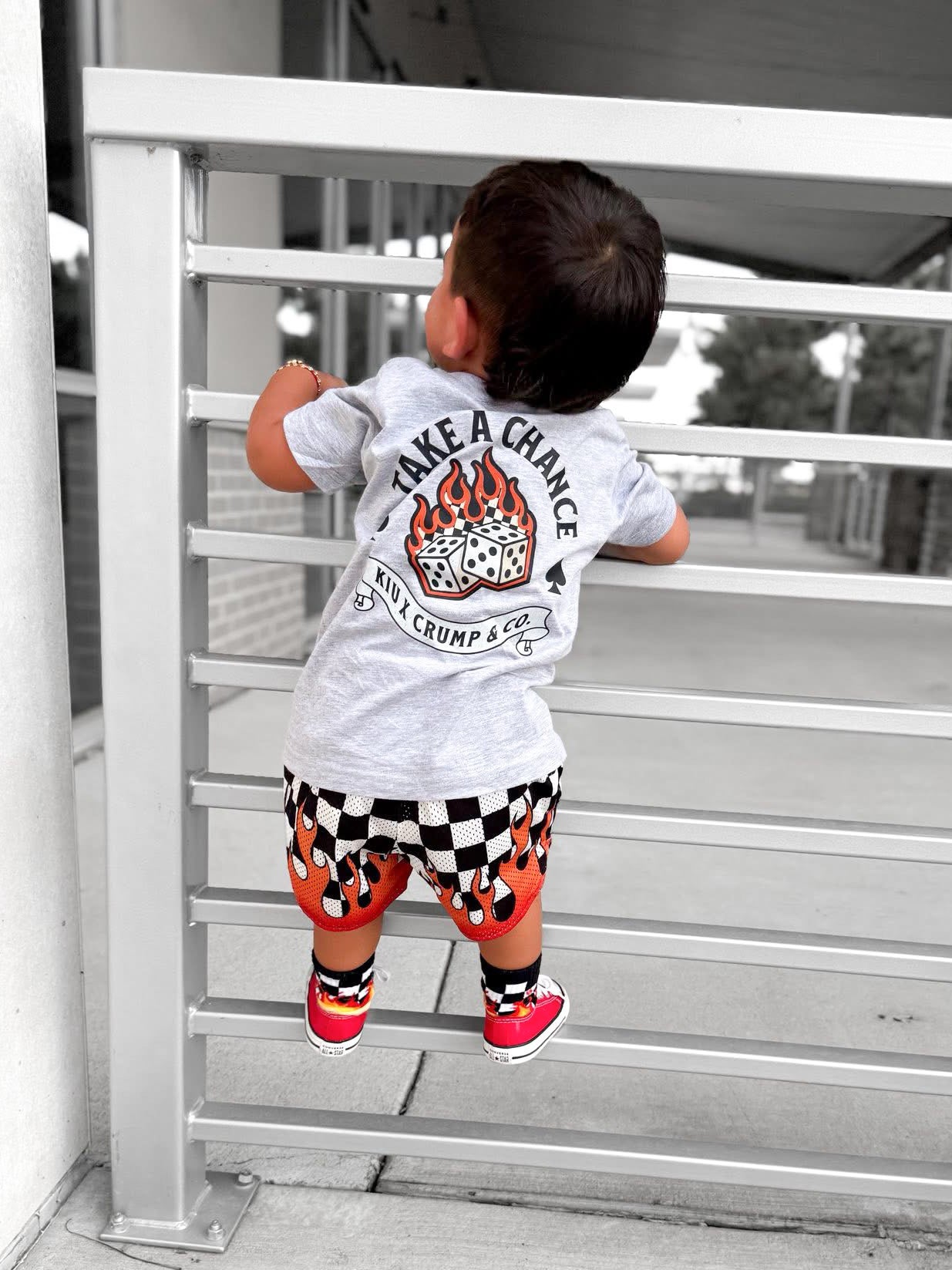Take A Chance | Heather Grey Graphic T-shirt