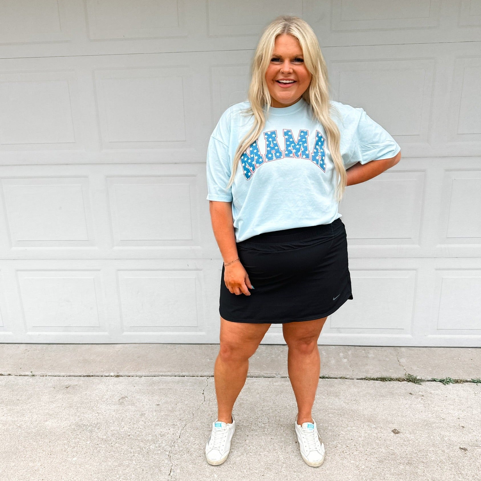 Mama Stars | Comfort Color T-Shirt- Carolina Blue